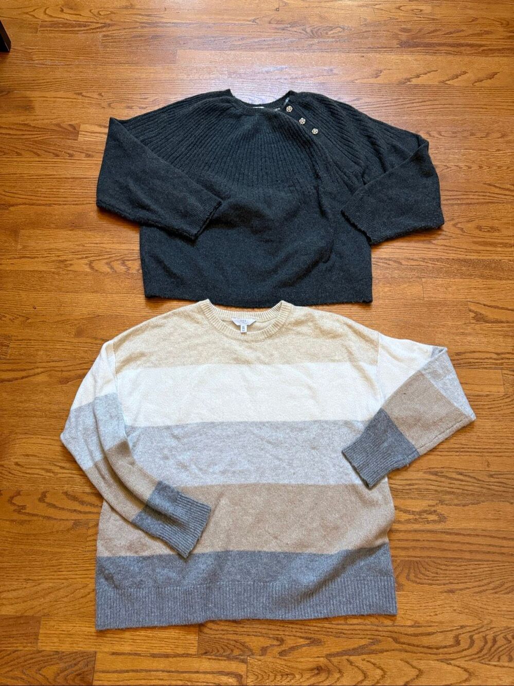 Time & Tru Lot of 2 Neutral Color Sweaters sz XXL